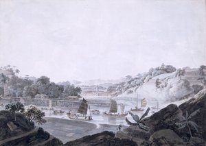 Ansicht von Some-Cheon auf der französischen Insel, von der Däneninsel aus gesehen, China, 1793-94